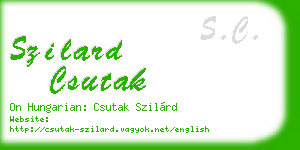 szilard csutak business card